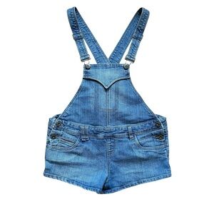 NWOT Mossimo Supply Co. Blue Denim Short Alls Cute Overall Shorts - XL